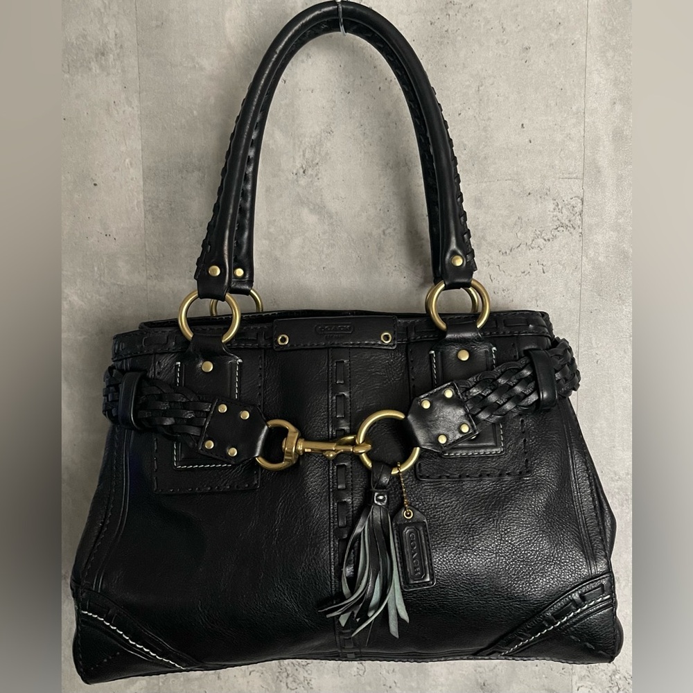 Coach Black Leather Satchel